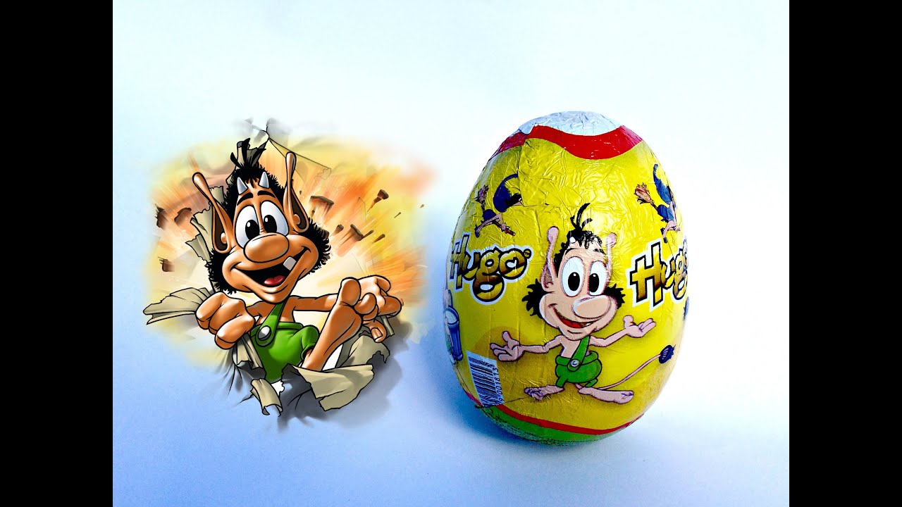 Huge HUGO the TV troll Surprise Egg, Jugando con Hugo