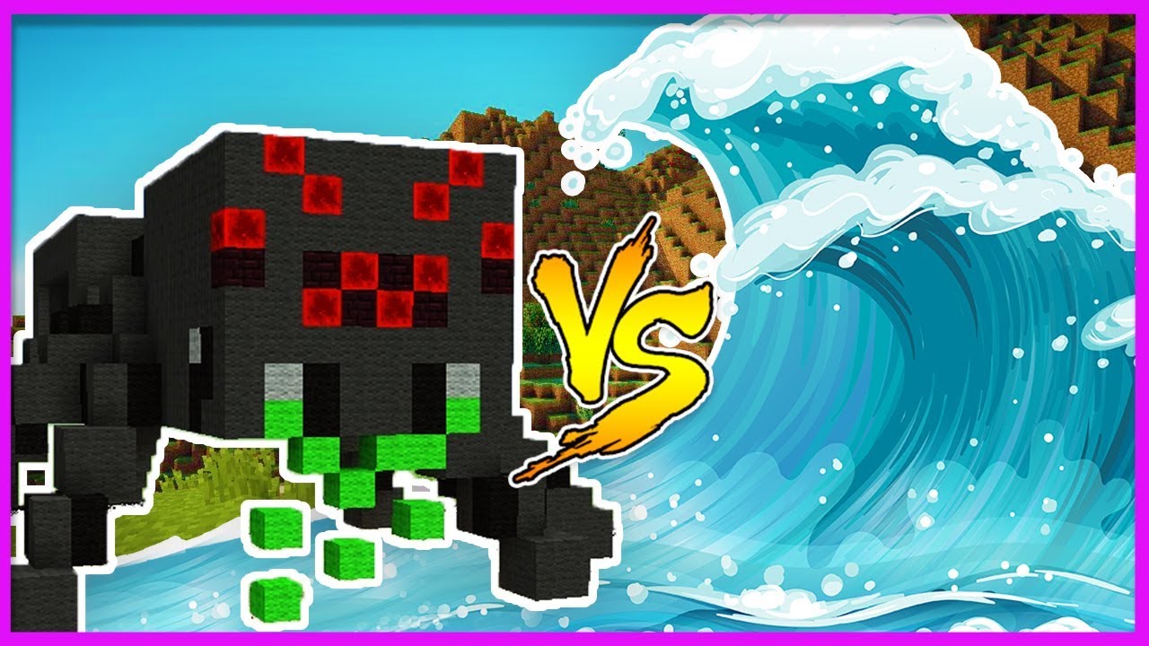 Minecraft - TSUNAMI VS MOBS w/ LittleKelly & Sharky