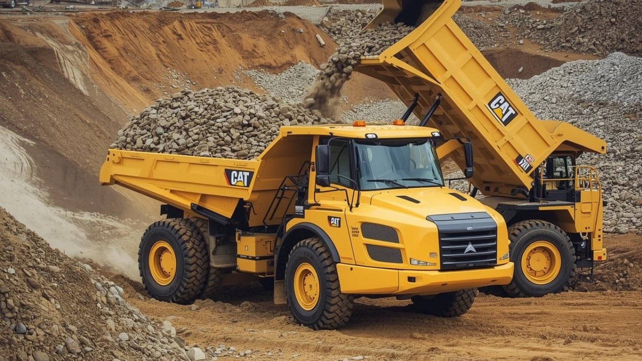 The sound of machinery at the construction site [ASMR] - Dump Truck Sound