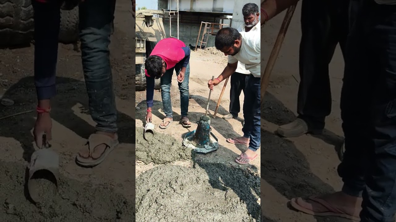 #railway #slump cone test for workability of concrete 