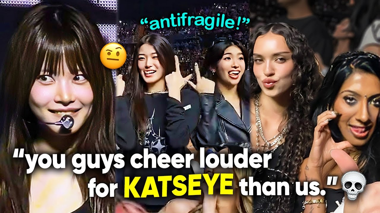 KATSEYE stealing the show at Le sserafim's concert (full interaction)