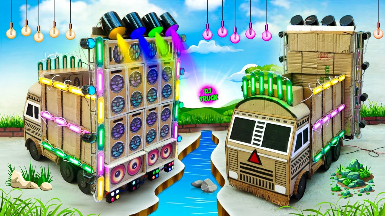 Mini Dj Making with Cardboard | mini dj box | How to make mini dj box & dj light | Mini Dj setup