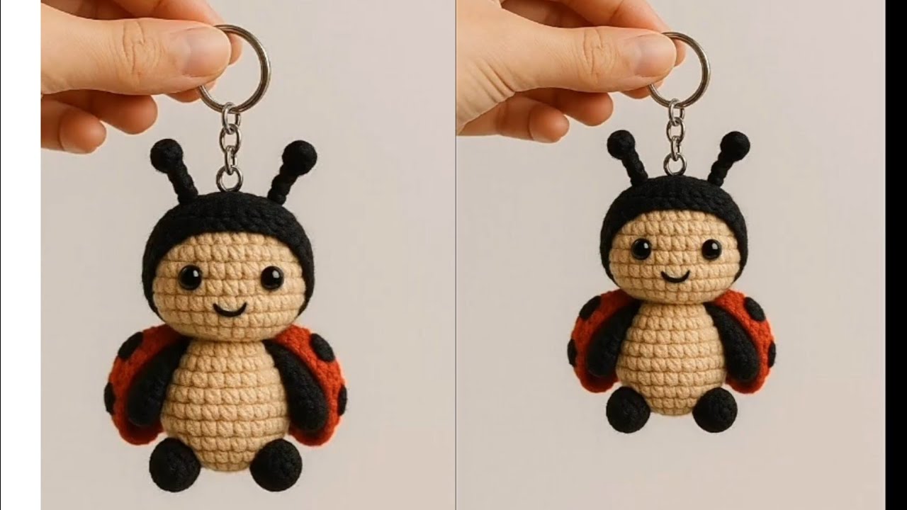 🌟crochet Ladybug keychain for biginners crochet idieas @SevenStar-l8s 