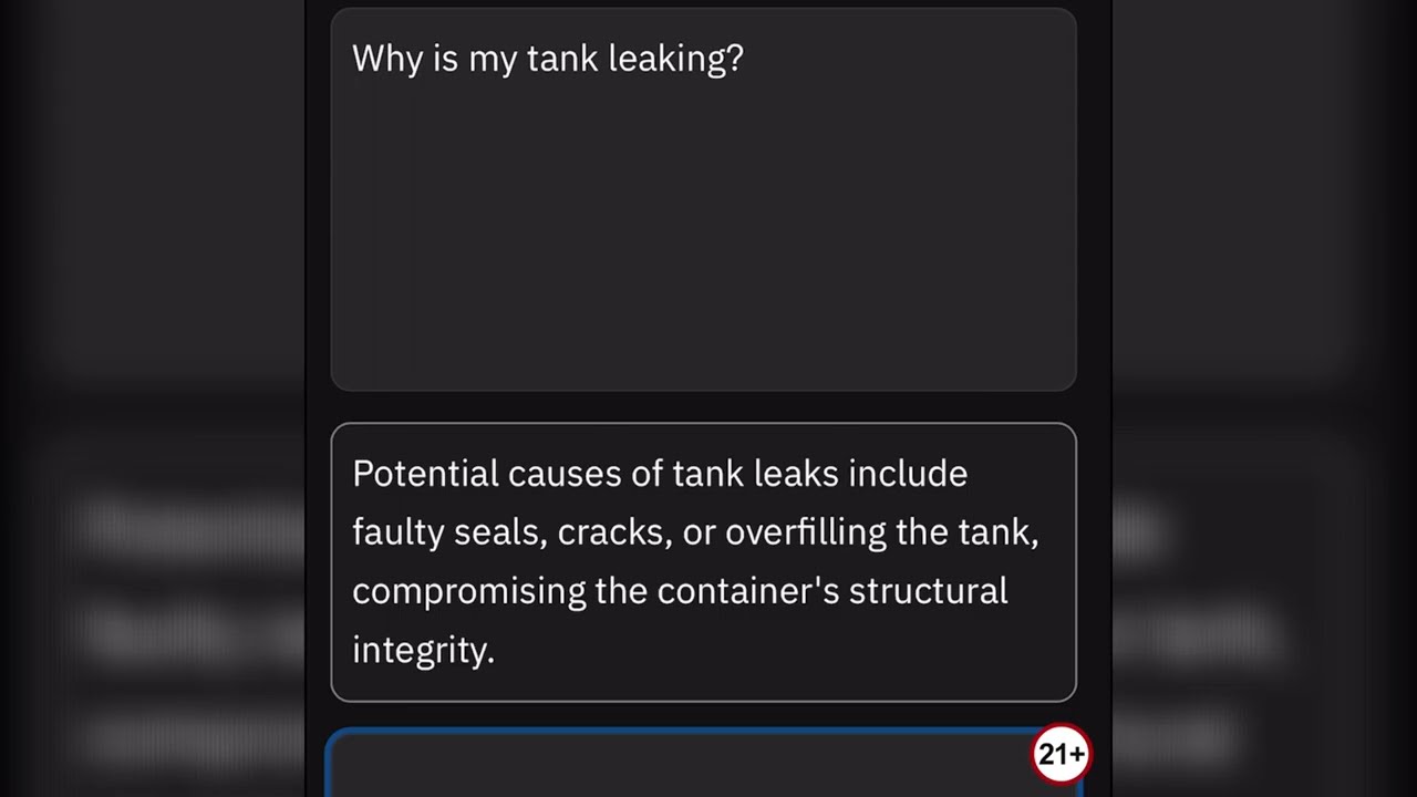 Uforce-L tank丨What happens when you ask AI about leakage?
