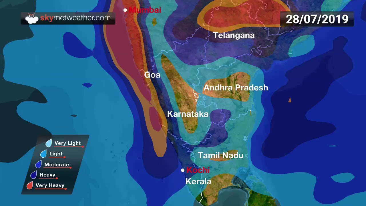 Kerala rains forecast for a week, until July 30 | Skymet Weather