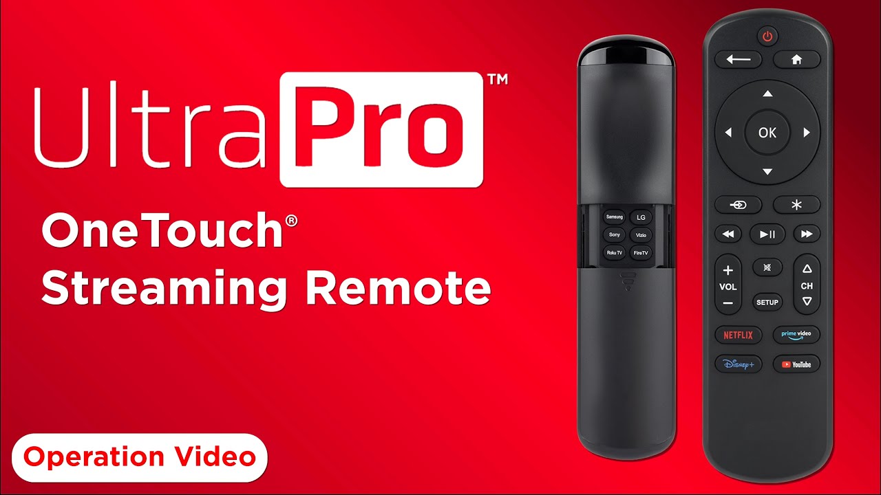 83758: UltraPro OneTouch Streaming Remote, Operation