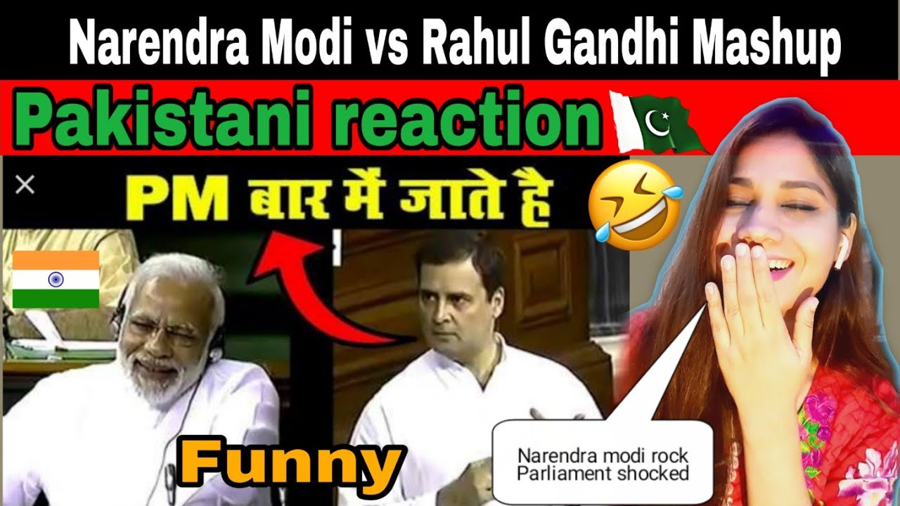 Pakistani reaction | Narendra Modi vs Rahul Gandhi Mashup I  saima pirzada reaction