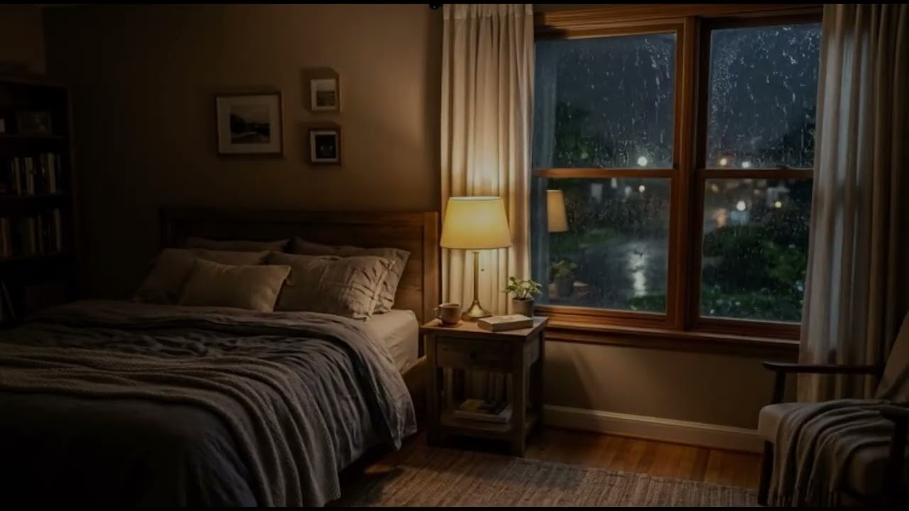 Sleep Instantly Tonight 🌧️ Heavy Window Rain & Soft Thunder for Deep Rest