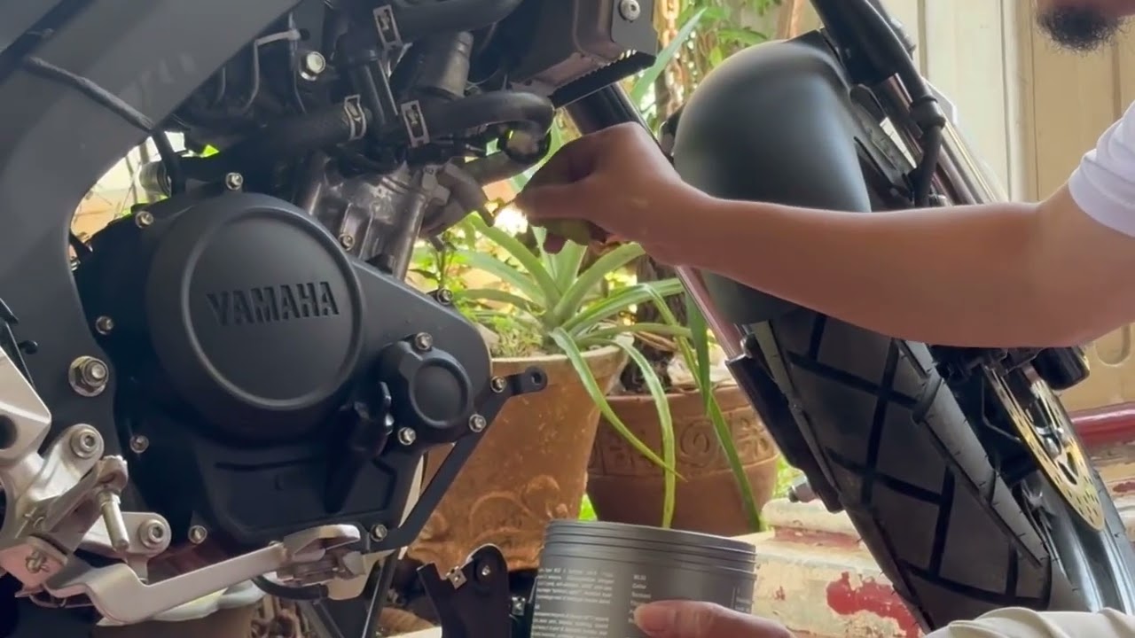 Cara melepas dan memasang knalpot Yamaha XSR 155 dan mengganti dg produk dari Sniper
