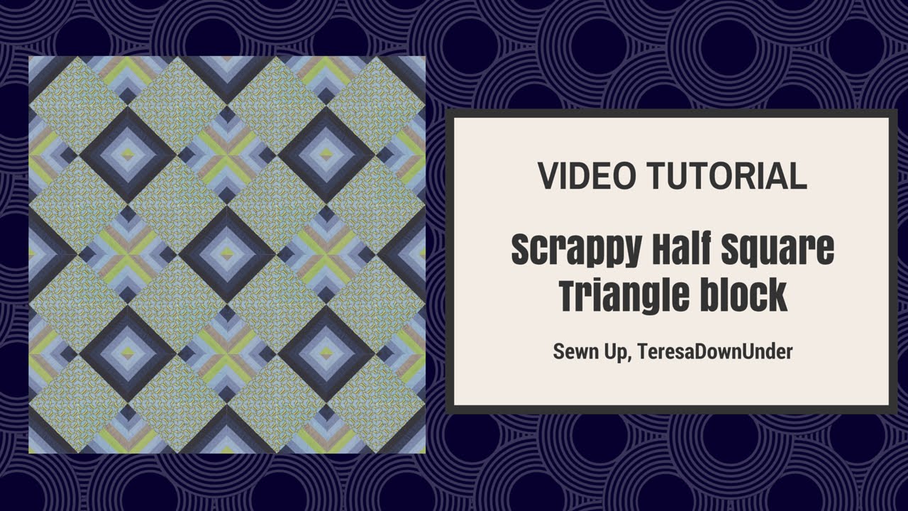 Half and Half Square Triangle quilt block