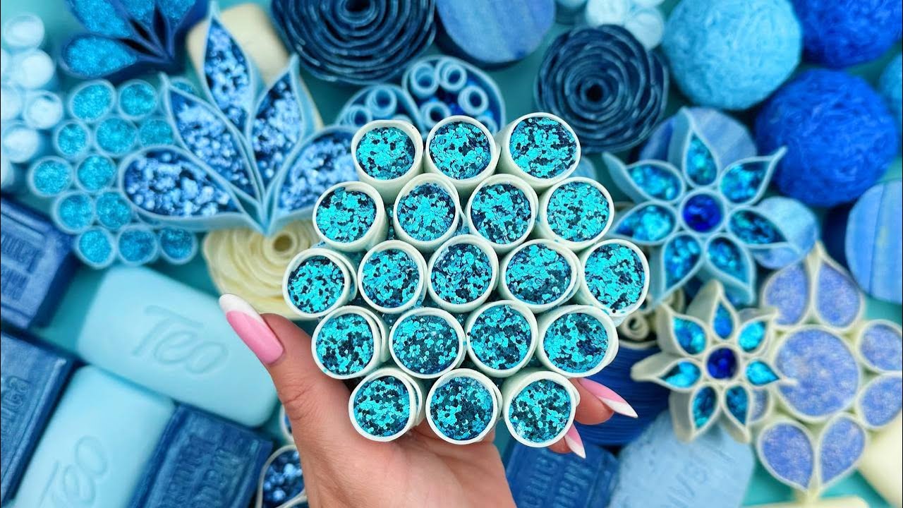 Relaxing ASMR Soap Art: Crushing Colorful Soap, Cutting cubes, and Creating with Glitter and Foam!