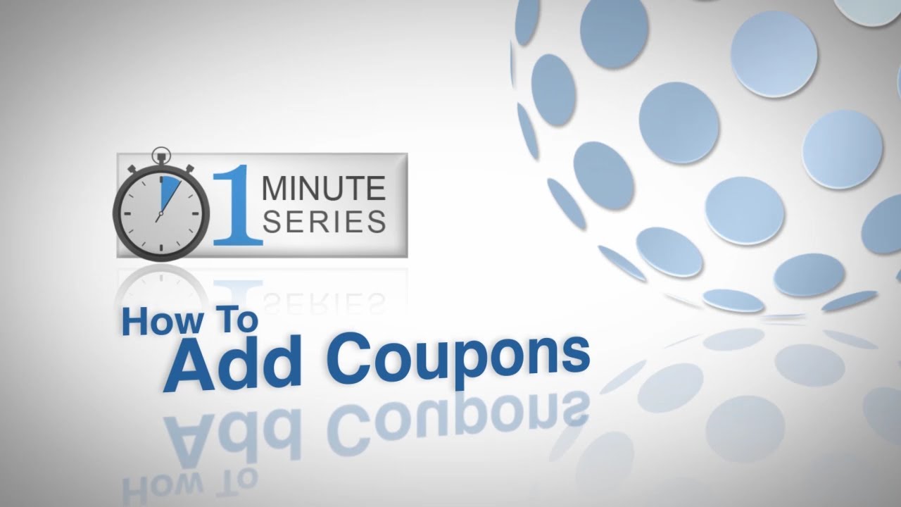 How to Add Coupons
