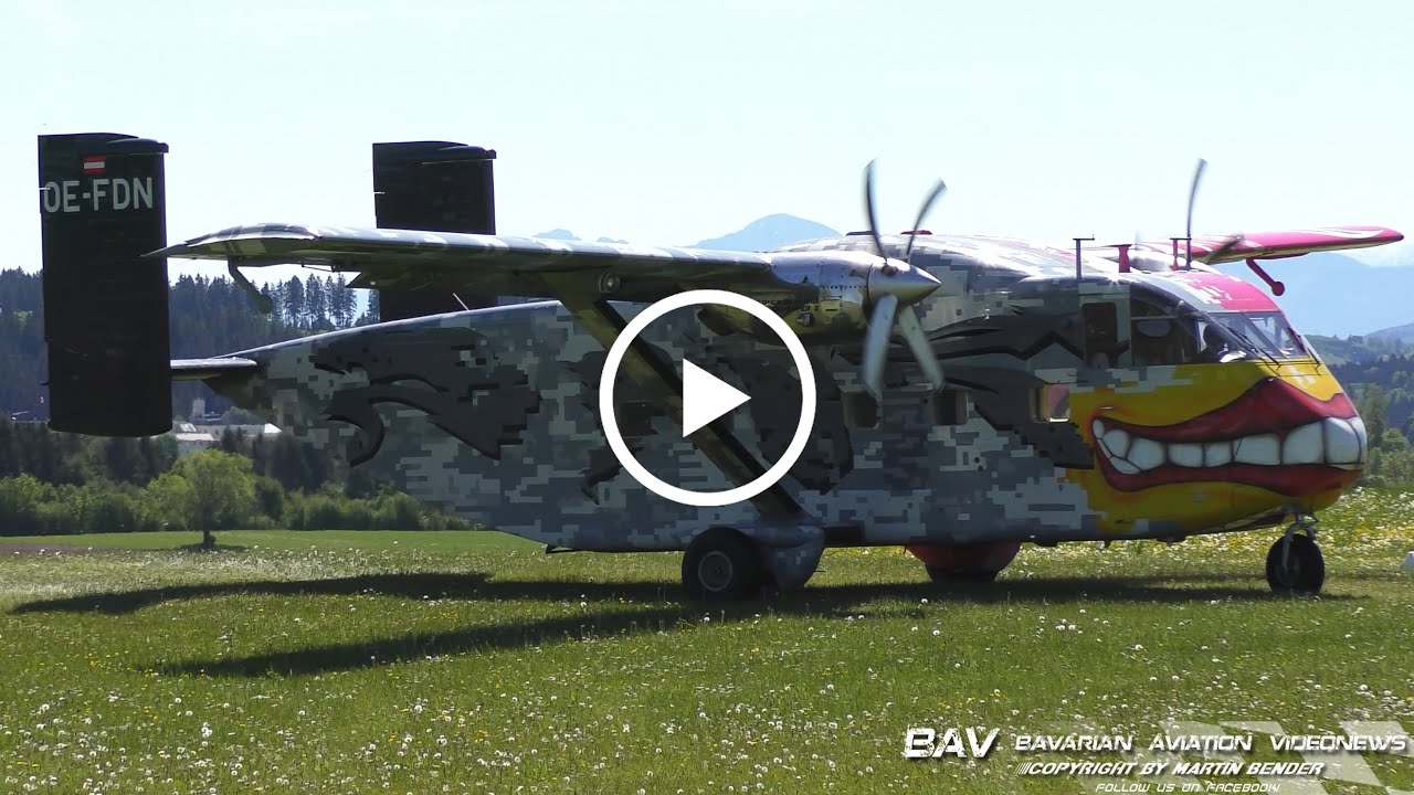 Short SC7 Skyvan - Pink Aviation Services OE-FDN - takeoff at Altenstadt Army Airfield