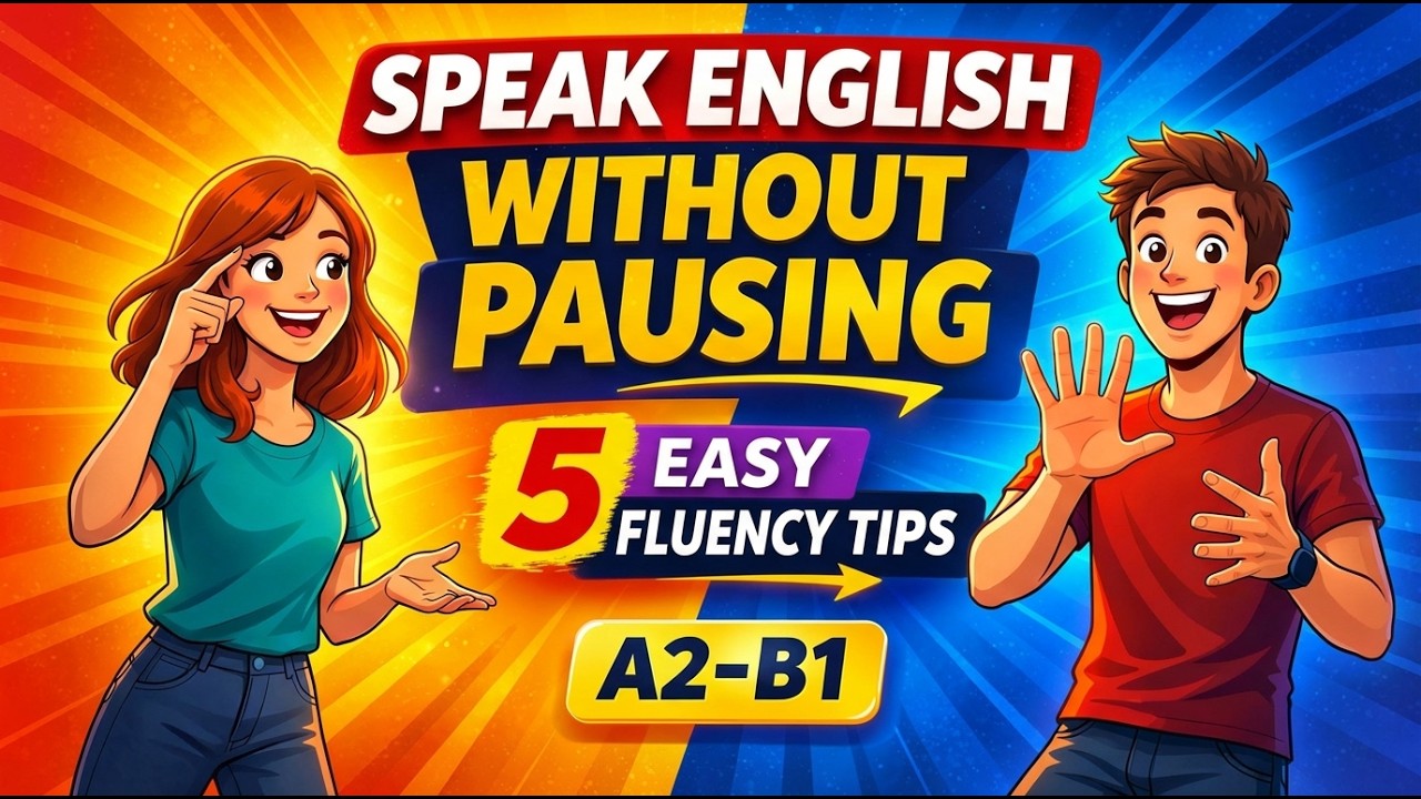 Speak English Without Pausing | 5 Easy Fluency Tips (A2–B1)