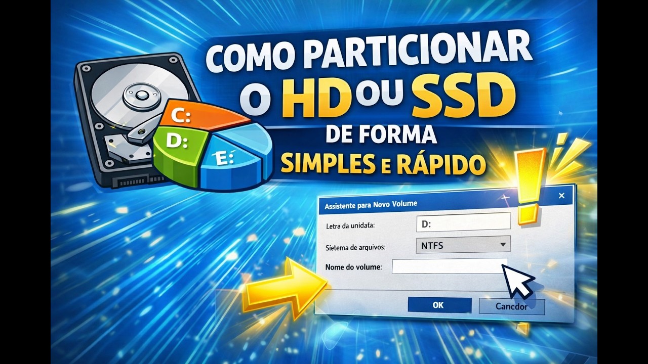 Como particionar o HD ou SSD de Forma Simples e Rápido