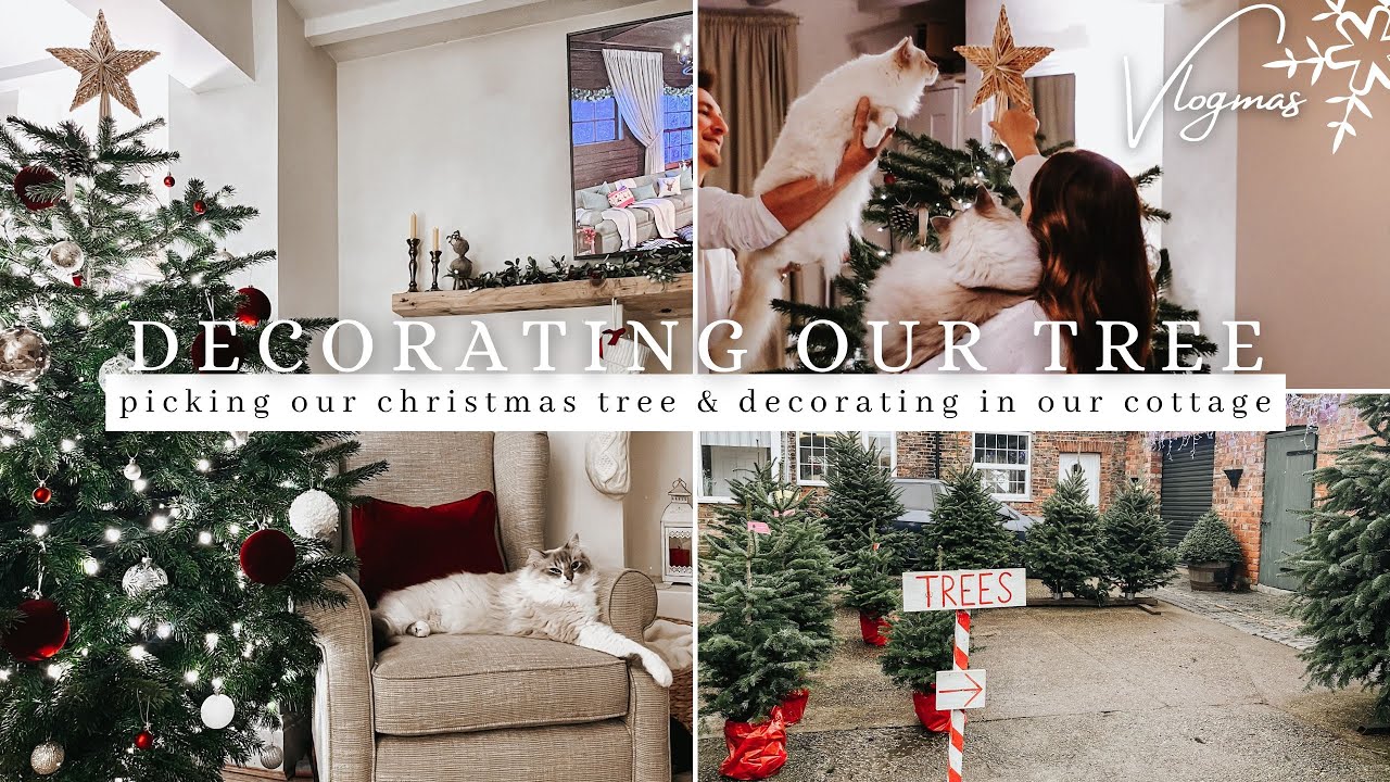 Picking Our Christmas Tree & Decorating | traditional christmas in our english cottage | Vlogmas