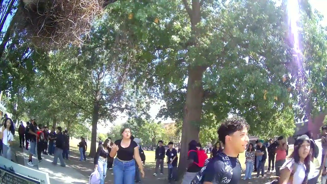 Student draws in crowd with her loud opposition to the gospel and defense of children