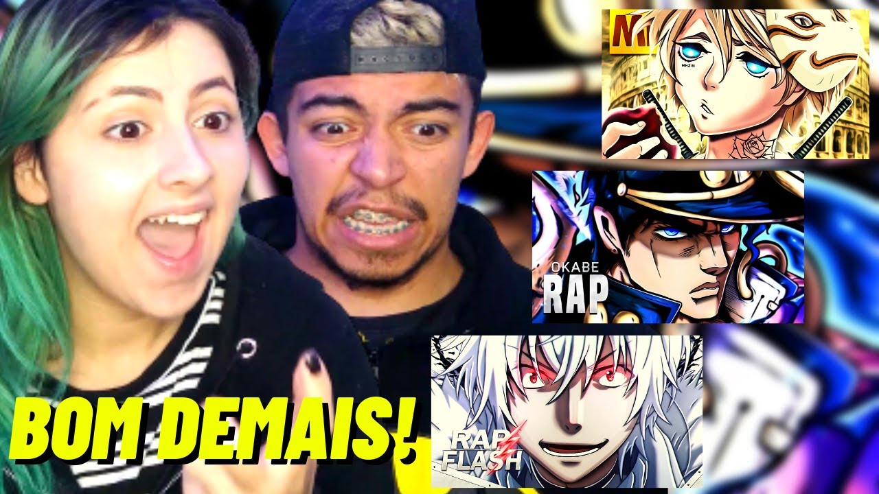 REACT 3 EM 1 - Tipo Adão 🍎(MHRAP) | Jotaro (Okabe) | ♫ ACCELERATOR RAP (Flash Beats) - (RAPNERD)