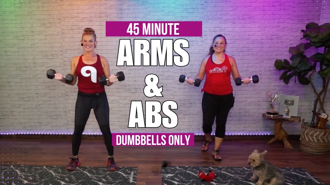 45 Min - TOTALLY TONED Arms and Core Workout With Weights