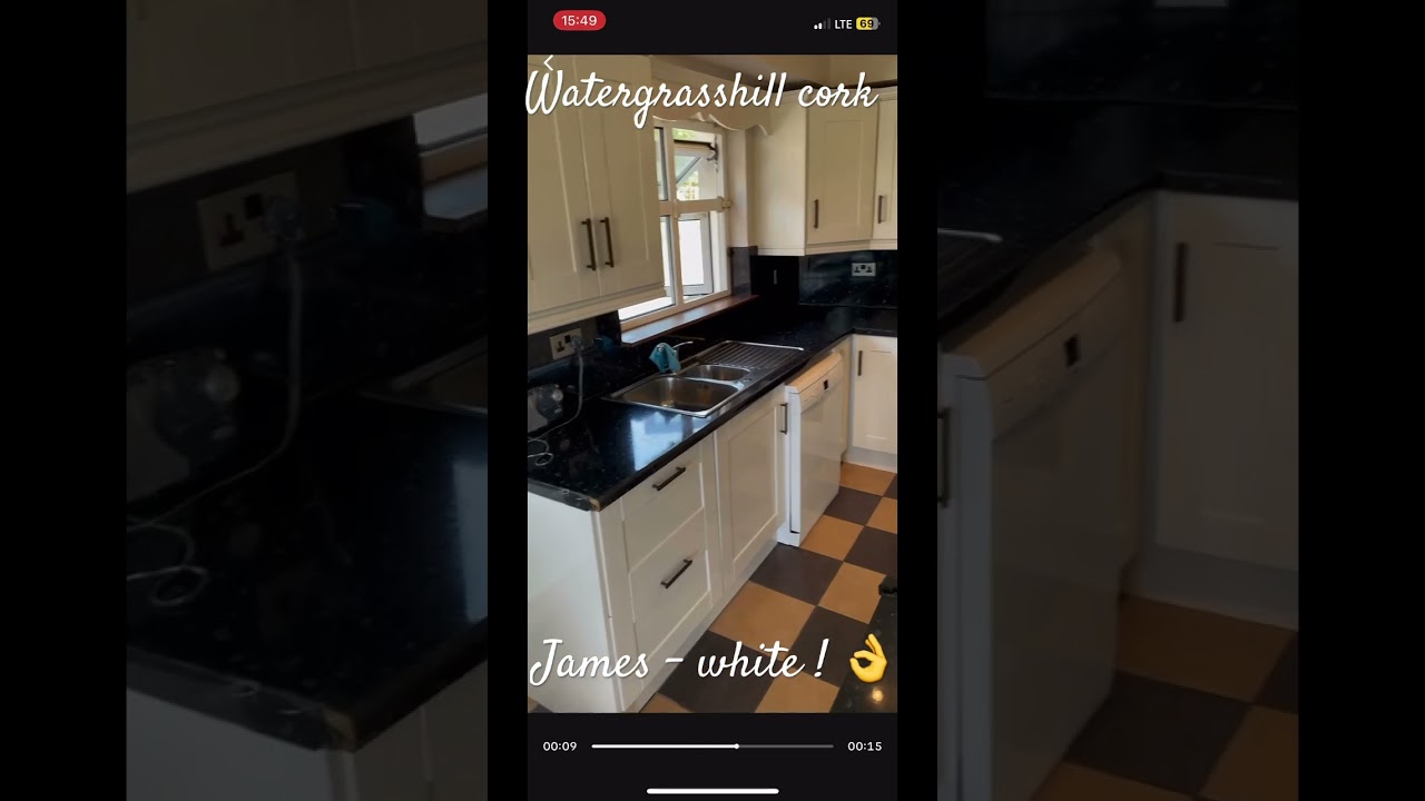 We Hand painted this kitchen in watergrass hill in cork in the colour James - white! 🎨 #kitchen