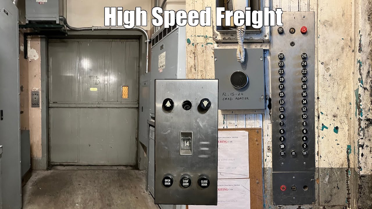 HIGH SPEED Otis Freight Elevator at the Oliver Building