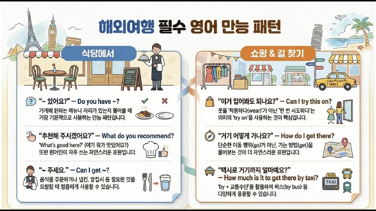 여행 영어 정복  20가지 패턴