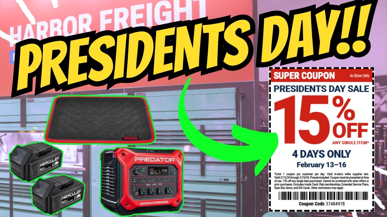 Harbor Freight Presidents Day Sale - 15% Off BEST PICKS!