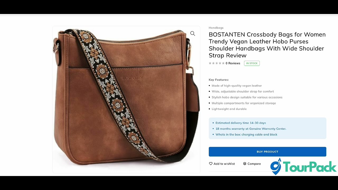 BOSTANTEN Crossbody Bags for Women | Trendy Vegan Leather Hobo Purses Review