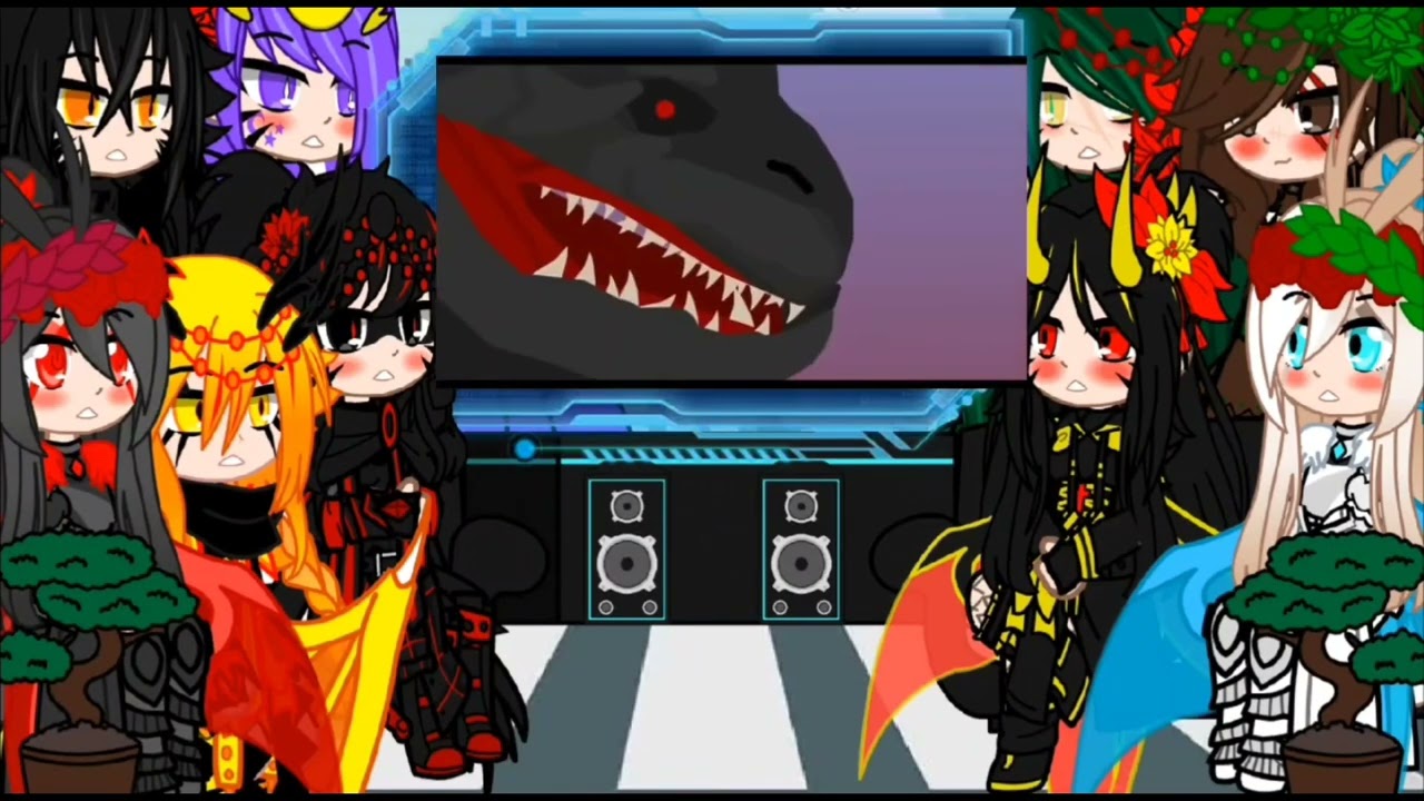 Kaijus fêmeas reagindo a Hakaishin Godzilla [parte 1]/Gacha Club\