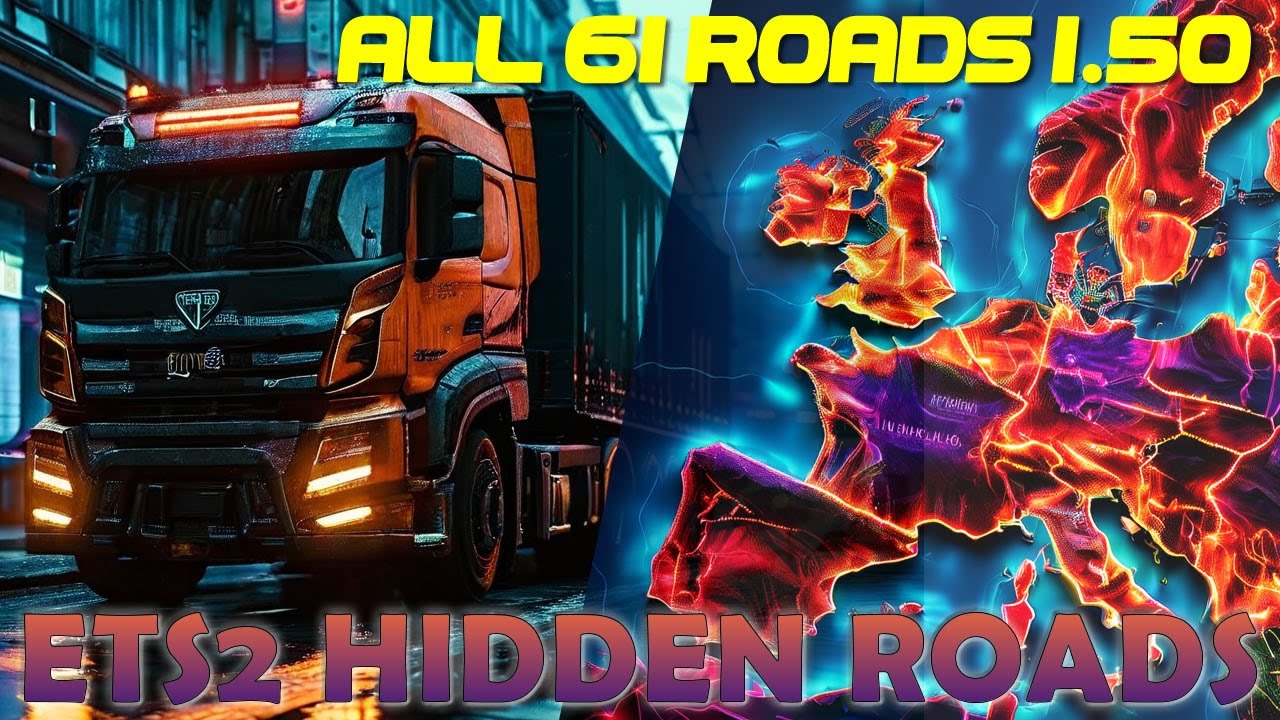 All ETS2 Hidden Secret Roads (61 roads in 19 countries, all DLC) * ETS2 1.50