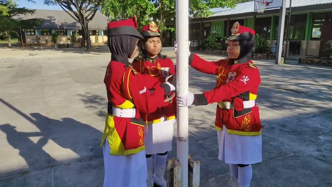 TATA CARA UPACARA BENDERA DI SEKOLAH VERSI PASKIBRA NESAMBA 2022 dengan tehnik lipatan 4
