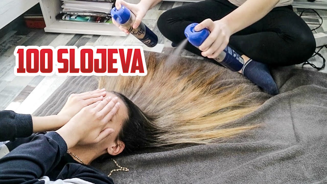 100 SLOJEVA LAKA ZA KOSU *kaos*