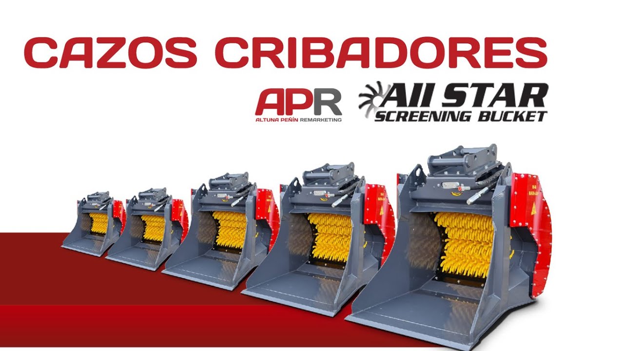 CAZOS CRIBADORES ALL-STAR PARA EXCAVADORAS y MINIEXCAVADORAS