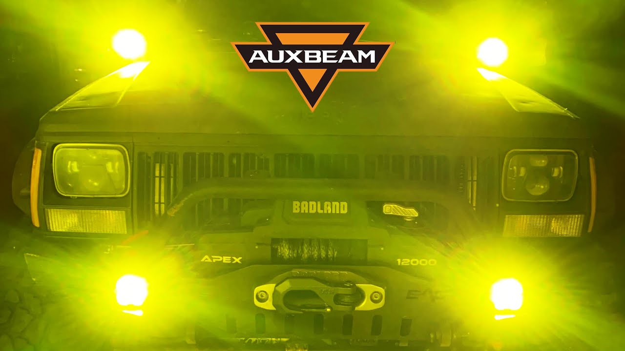 New Off-Road Lights! Auxbeam Pod install & Test On Jeep