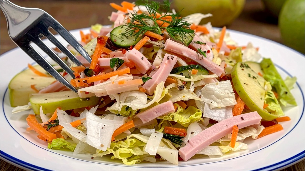 Ein 5-Minuten-Salat – perfekt zum Abnehmen! Rezept Bauchfett verbrennt!