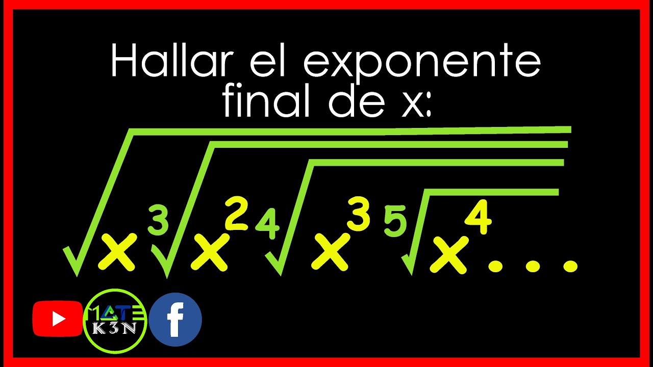 RADICALES INFINITOS - EJERCICIO RESUELTO |NIVEL PREUNIVERSITARIO| Nivel AVANZADO