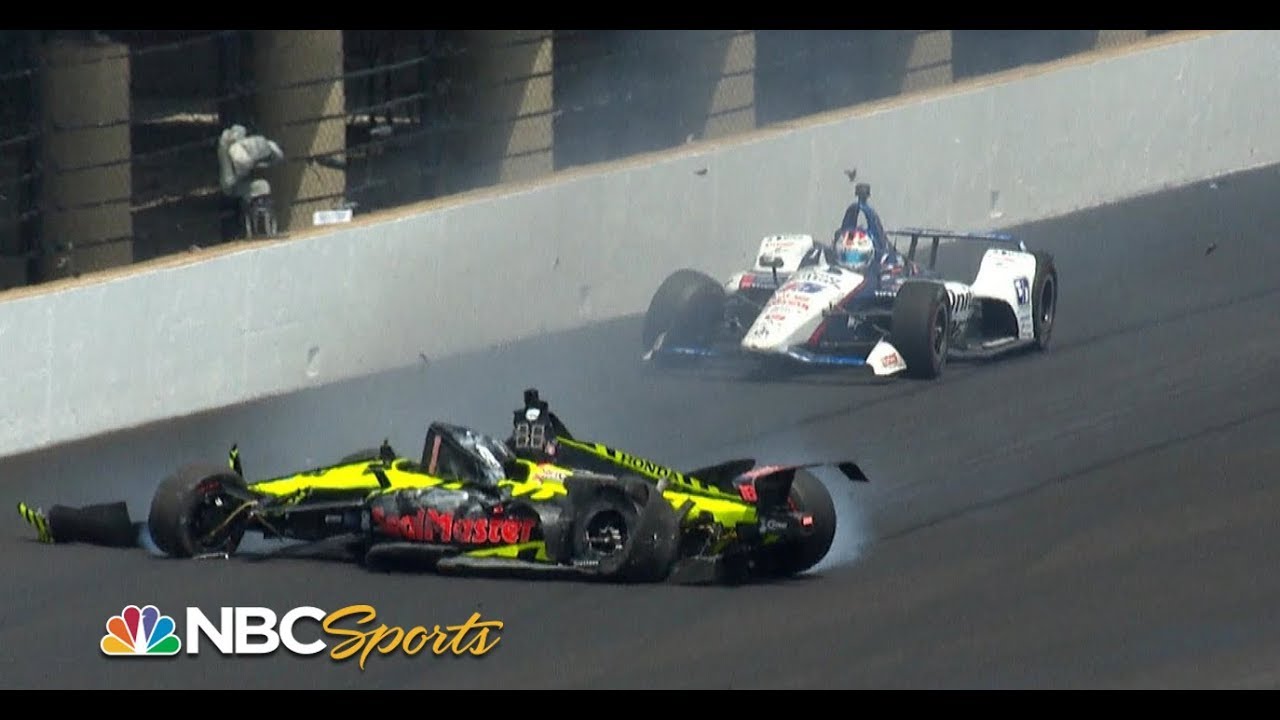 Sebastien Bourdais, Graham Rahal trigger multi-car wreck | Indy 500 | Motorsports on NBC