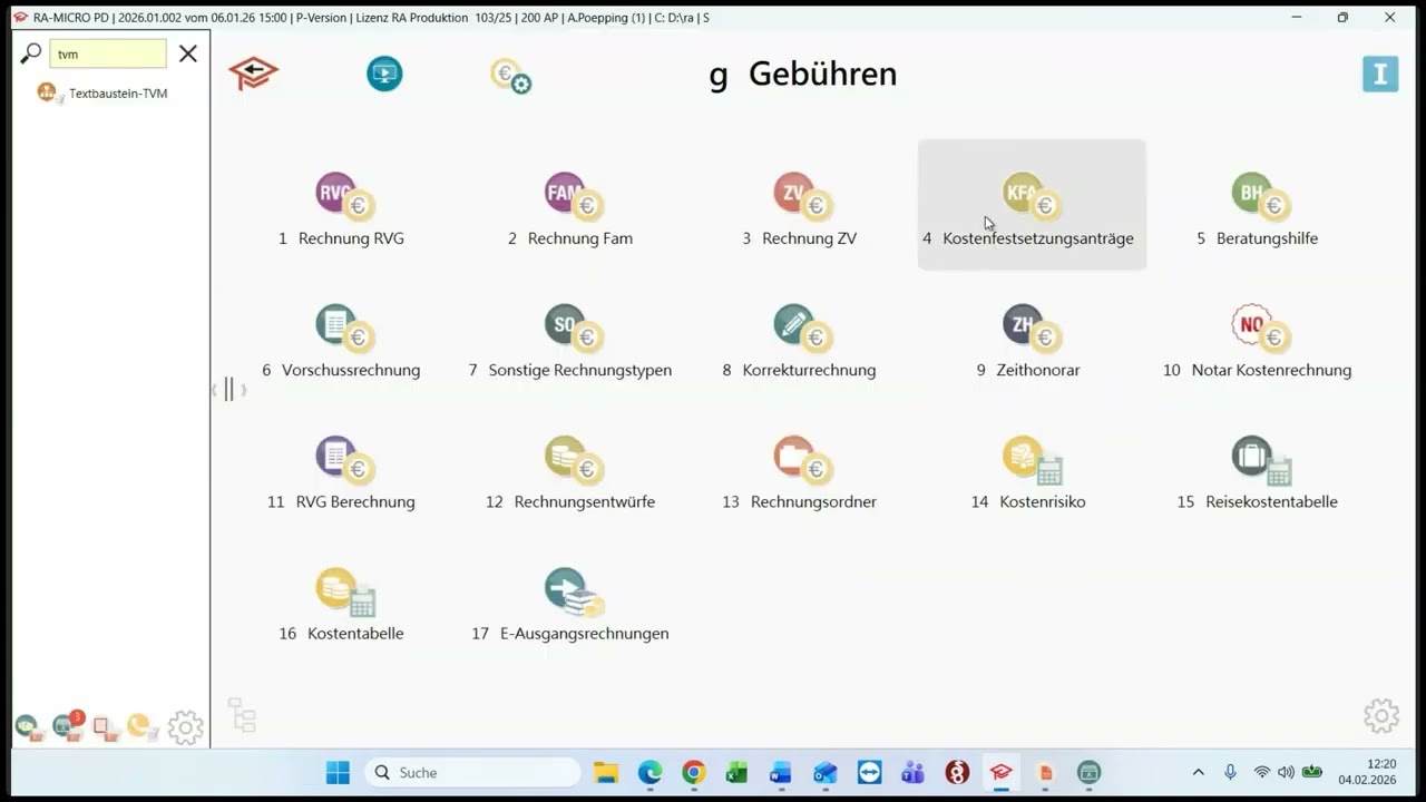 RA-MICRO beA: beA-Versand im Gebührenbereich (KFAs, PKH, Beratungshilfe)