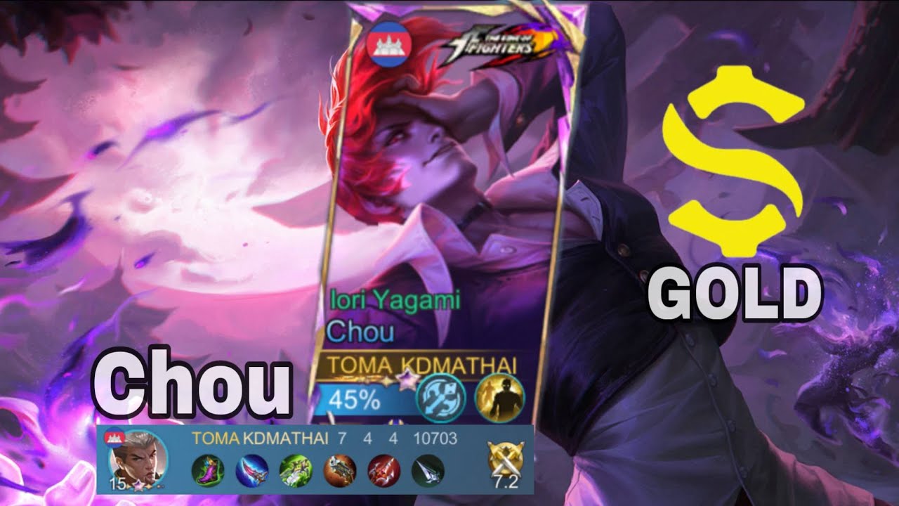 Ep25 Chou Gold Lane Gameplay(Mobile Legends Bang Bang)