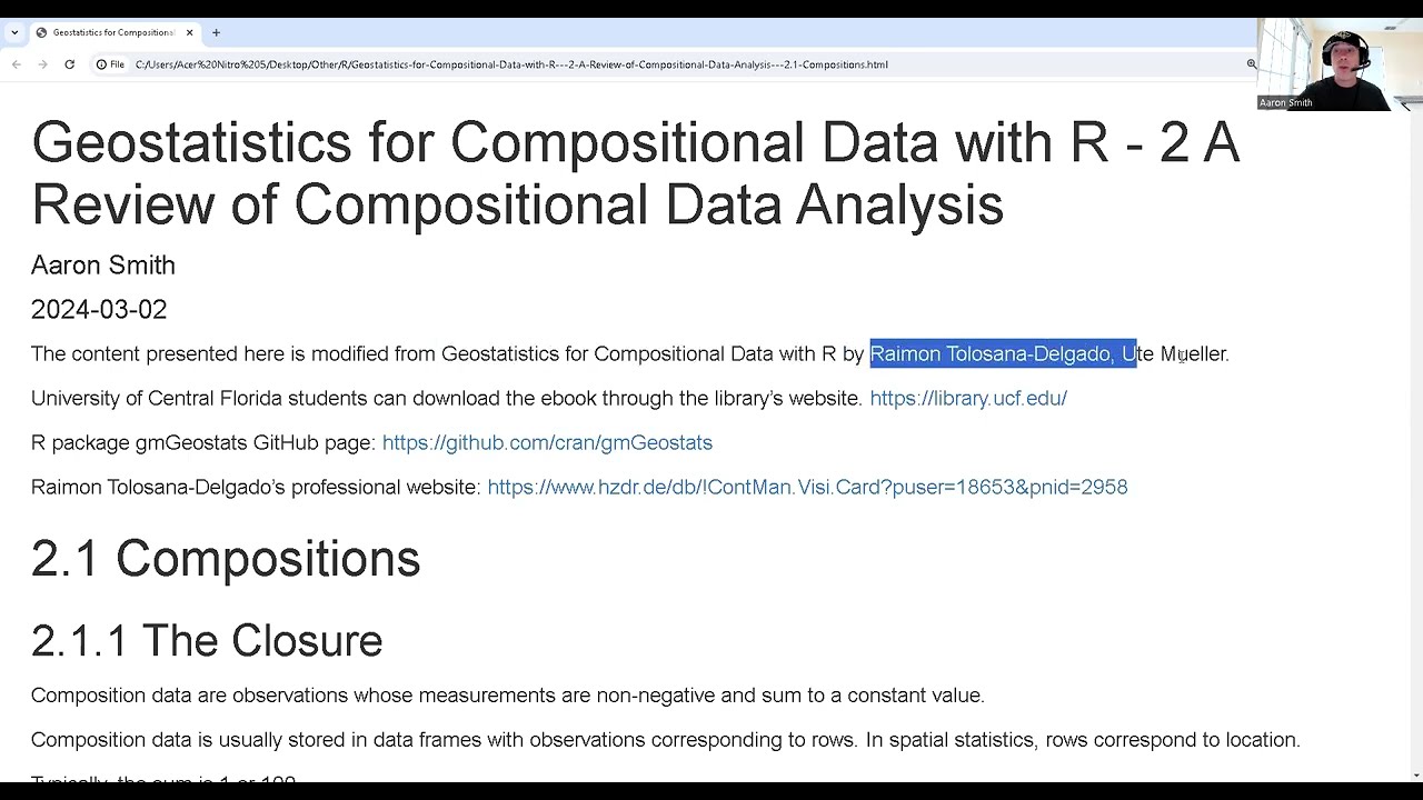 Geostatistics for Compositional Data with R - 2.2 Log-Ratio Transformations