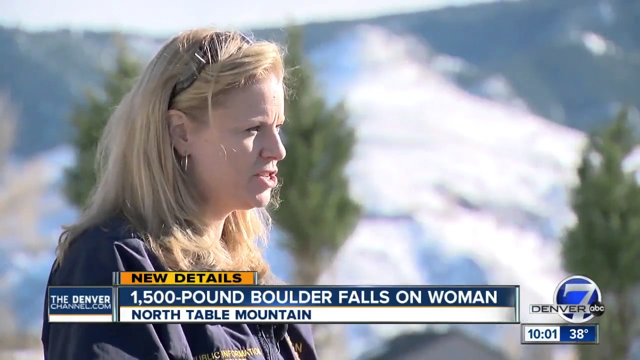 1,500 lb. boulder falls on woman