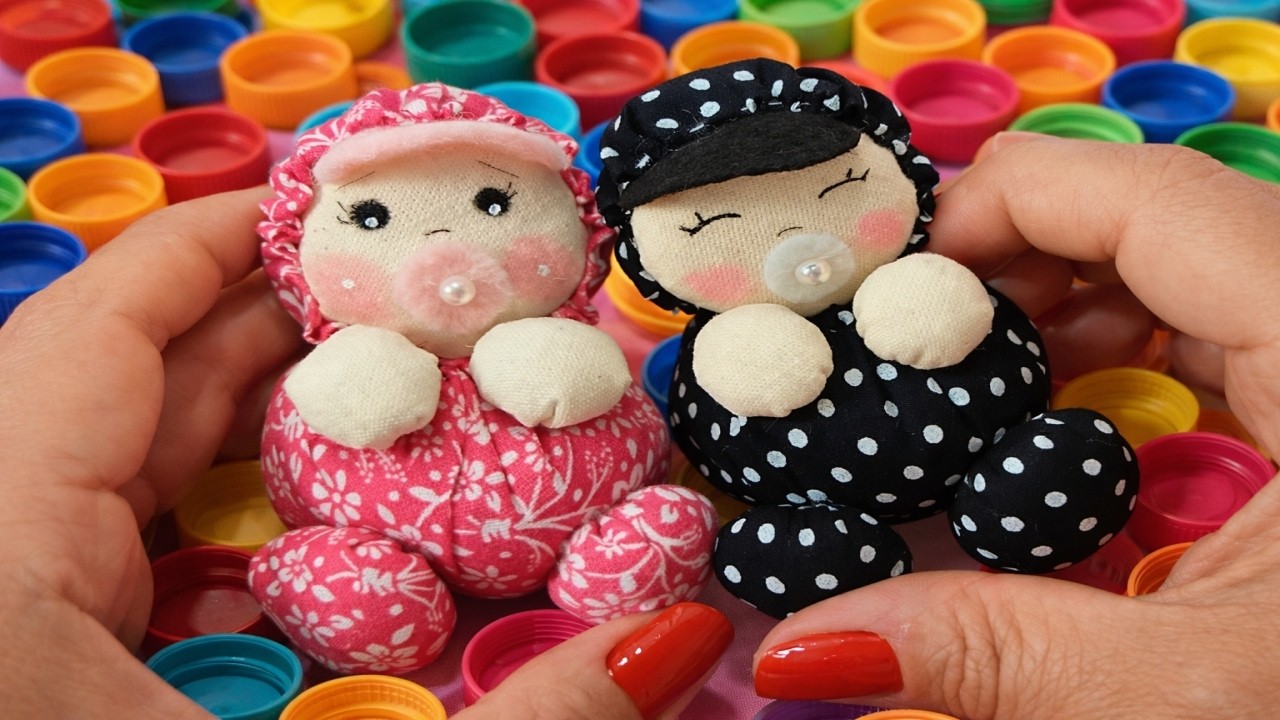 Boneco Bebê de Tampinha