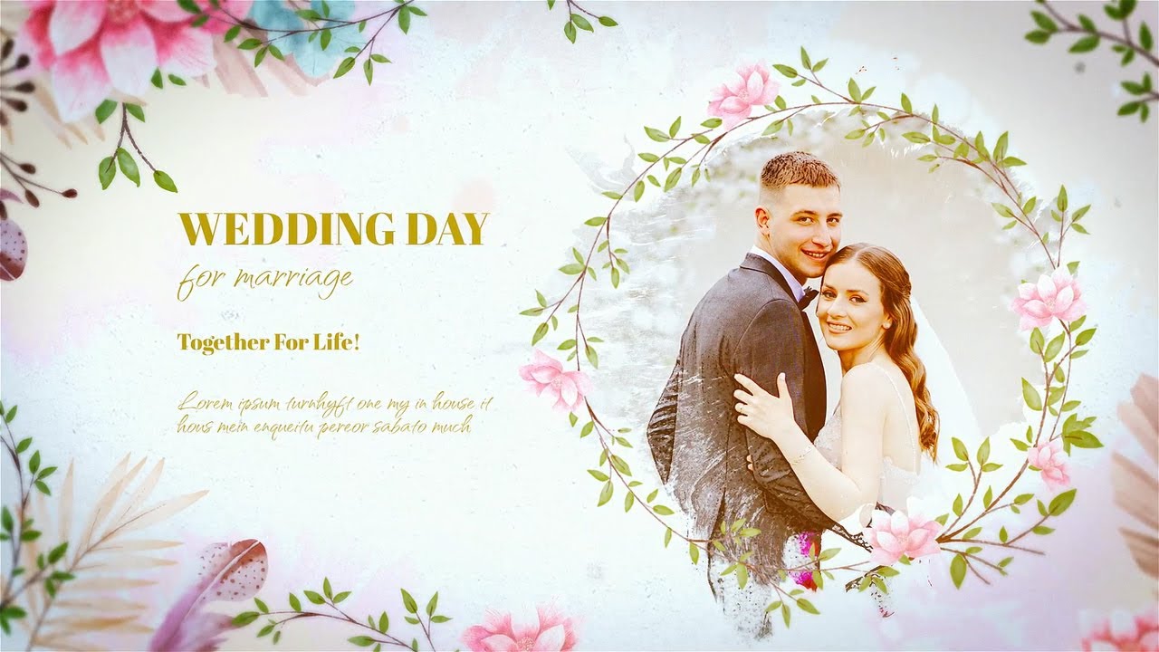 Wedding Couple Slideshow Video - After Effects Template