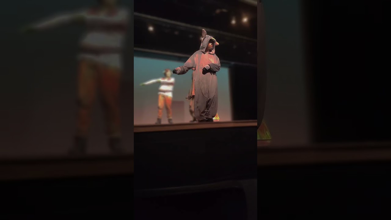 Most of the show of Shrek JR
