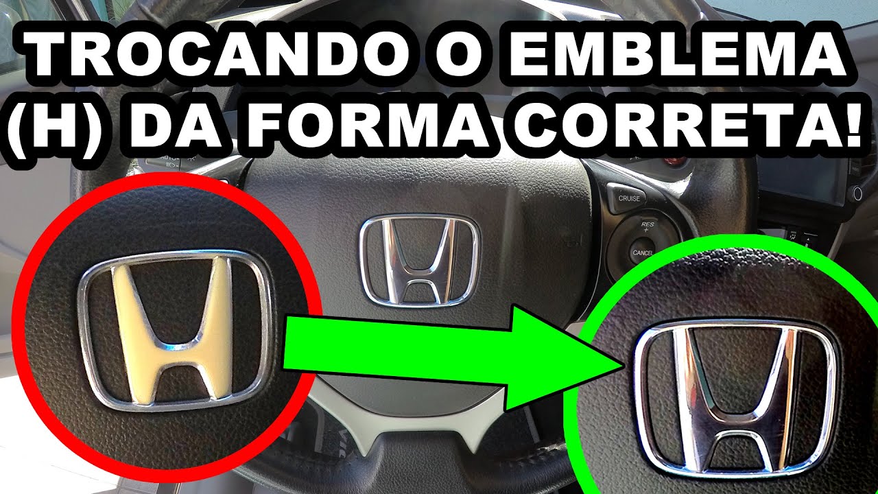 Como Trocar o Emblema H do Volante Honda Civic, CRV, Fit, City, Hrv da Forma Correta!