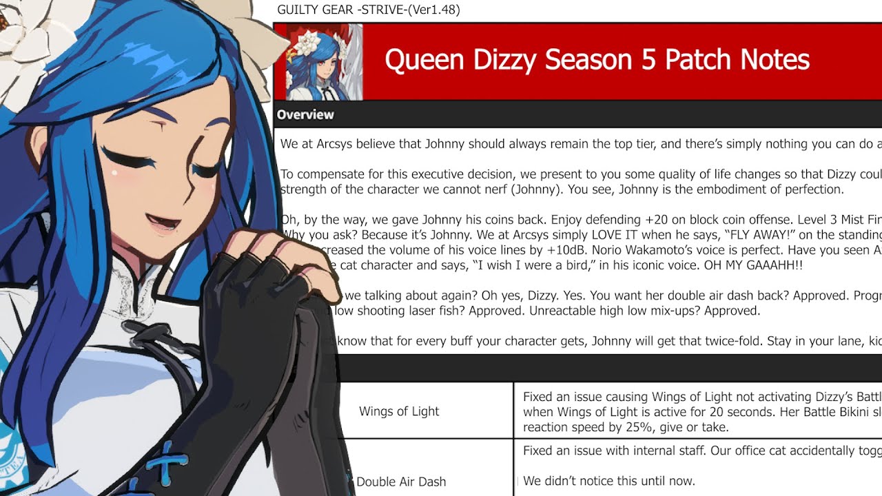 GGST Season 5 Queen Dizzy Wishlist... PATCH 1.48 HOPES AND DREAMS