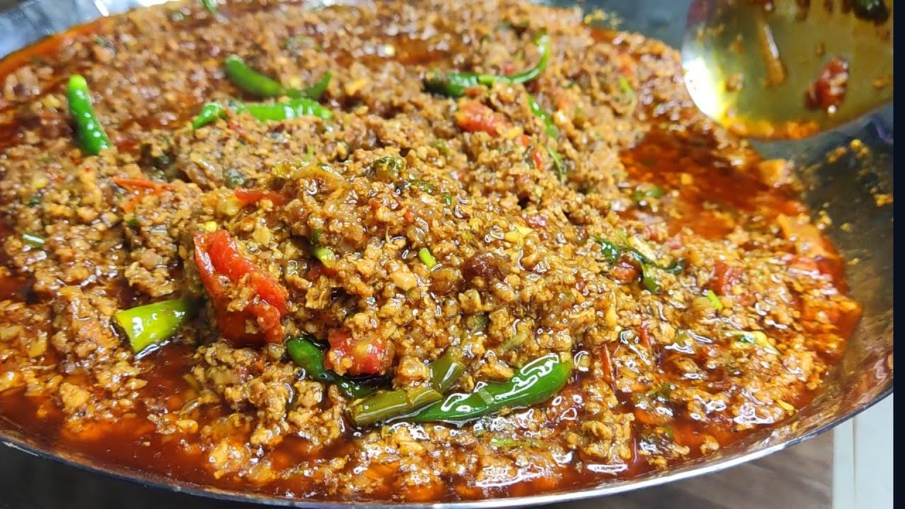 INDIAN COMMERCIAL BAWARCHI  RECIPE MUTTON KEEMA LAZIZA 1 KG RECIPE बावर्ची मटन कीमा बहोत ही मज़ेदार