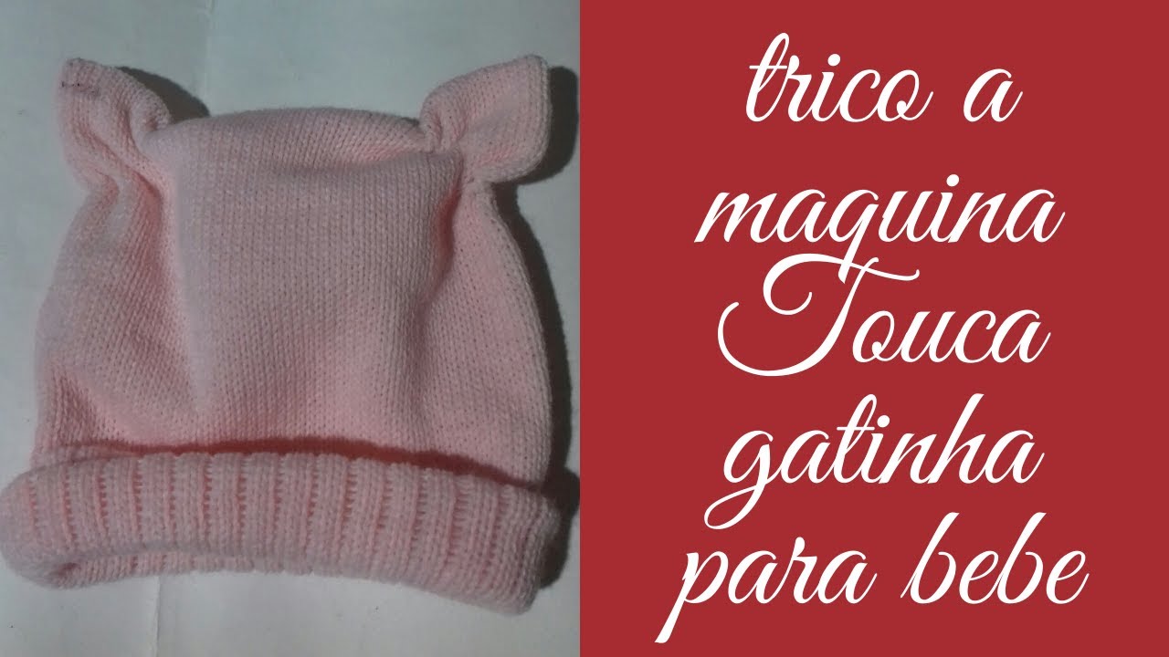 trico a maquina touca gatinha