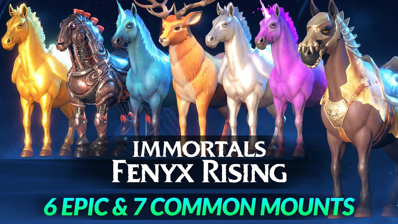 Immortals Fenyx Rising 13 Mounts (6 Epic & 7 Common)