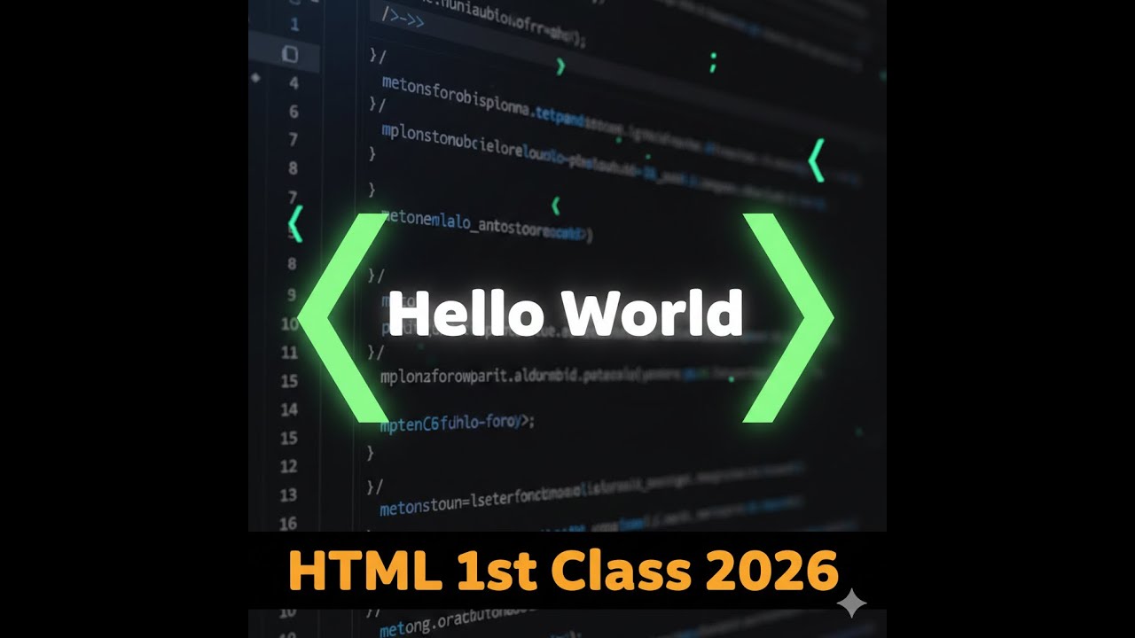 How to write your first code in html || html 1st class || 2026